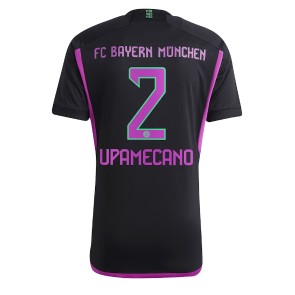 Maillot de foot Bayern Munich Dayot Upamecano #2 Extérieur 2023-24 Manches Courte